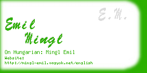 emil mingl business card